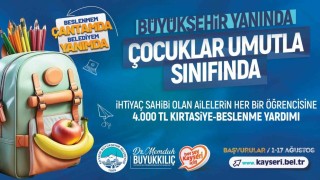 Kayseride ihtiyaç sahibi ailelerin öğrencilerine 4 bin TL yardım yapılacak