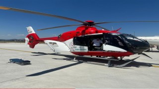 Kazada yaralanan vatandaş, ambulans helikopterle Ankaraya nakledildi