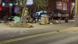 Kazı sırasında doğal gaz borusu delindi, mahalleyi gaz kokusu sardı