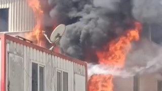 Kereste fabrikasında yangın paniği