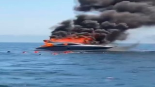 Kınalıada açıklarında tekne yangınında denize atlayanların görüntüsü ortaya çıktı