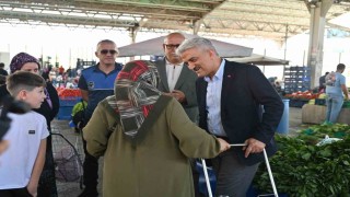 Kırıkkale Valisi Makastan pazarcı esnafına ziyaret