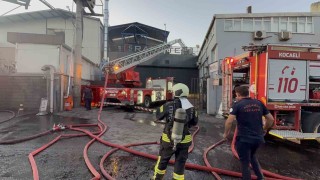 Kocaelide demir çelik fabrikasında yangın