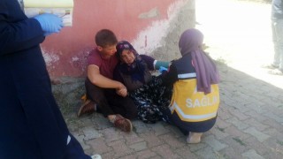 Komşusunun odunluğunun yanışını gören yaşlı kadın panikleyip baygınlık geçirdi