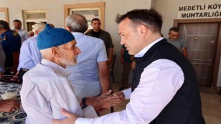 Kontrol altına alına yangın sonrası alevlerden etkilenen köylere ziyaret