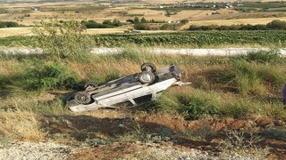 Kontrolden çıkan otomobil takla: 1 yaralı