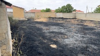 Kuluda bahçedeki ot yangını korkuttu