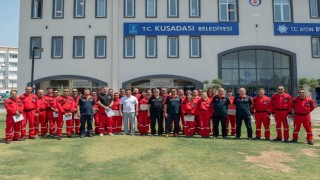 Kuşadası arama kurtarma ekibi eğitimlerini tamamladı