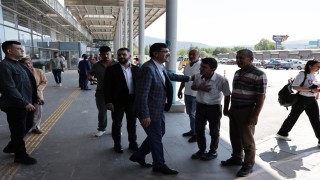 Kütahya Belediye Başkanı Eyüp Kahveci, otobüs terminalinde incelemelerde bulundu