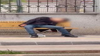 Madde bağımlısı kendinden geçti