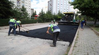 Melikgaziden İldemin ulaşımını rahatlatacak asfalt çalışması