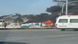 Nurdağındaki rezerv alanda yangın