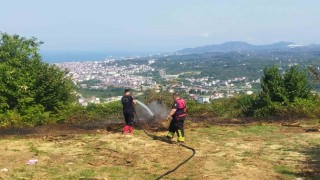 Orduda bahçe yangını hızlı müdahaleyle söndürüldü