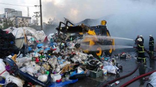 Orduda geri dönüşüm tesisindeki yangın söndürüldü