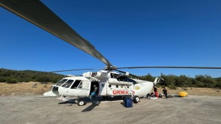 Orhanelide yangın helikopteri göreve başladı
