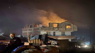 Orman yangının sıçradığı mahallede 3 ev kül oldu