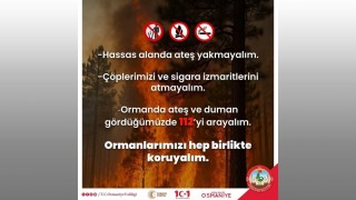 Osmaniye Valiliği'nden Orman Yangınlarına Karşı Uyarı