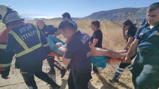 Patlıcan közlerken uçurumdan yuvarlandı