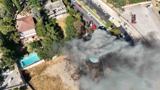 Pendikte atık su arıtma tesisinde çıkan yangın söndürüldü