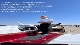 Pilotun son paylaşımı, Uçağın kanadında değil, hayallerin tam ortasındayım oldu