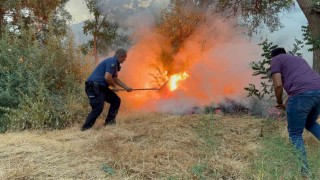 Polatlıda otluk alanda çıkan yangın söndürüldü