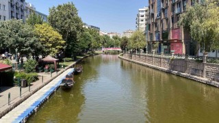 Porsuk Çayının rengi yeşile döndü