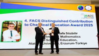 Prof. Dr. Sözbilire uluslararası kimya eğitim ödülü