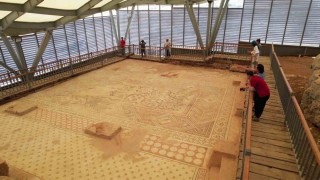 Restore edilen Cennet Bahçesi mozaiği ziyarete açıldı