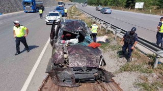 Samsunda hafif ticari araç takla attı: 1 ölü, 3 yaralı