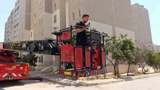 Şanlıurfada itfaiyeden güvercin kurtarma operasyonu