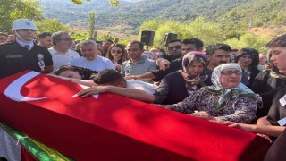 Şehit orman işçisi Ragıp Şahin, son yolculuğuna uğurlandı