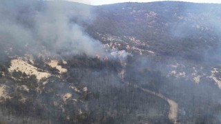 Seyitgaziden Sarıcaovaya sıçrayan yangın kısmen kontrol altında