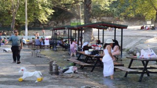 Sıcaklardan bunalan Denizlililer mesire alanlarına akın etti