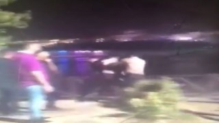 Şırnakta mahalle bekçileri ile bir grubun yumruklu kavgası kamerada