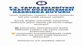 Tavasta yol çalışması dolayısıyla yol güzergahları değişti