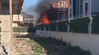 Tekirdağda ev yangını paniğe neden oldu