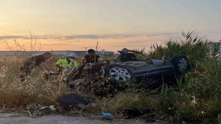 Tekirdağda otomobil takla attı: 2 ölü