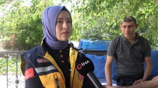 Telefonda engelli bireyin hayatını kurtaran 112 personeli aileyi ziyaret etti