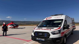 Tokatta parmakları kopan çocuk, helikopterle Ankaraya sevk edildi