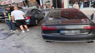 Ümraniyede ters yöne girip ‘emniyet aracı diyen sürücüye para cezası