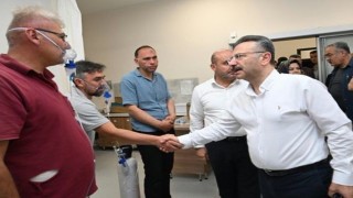 Vali Aksoy, orman yaralılarını ziyaret etti