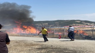 Vatandaşların erken müdahalesi konteyner kenti yanmaktan kurtardı