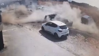 Vincin devrildiği anlar kamerada: Facia teğet geçti