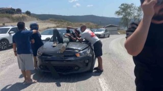 Yalovada motosikletle otomobil çarpıştı: 1 yaralı