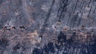 Yangın bölgesinde enerji hatlarının onarımı başladı