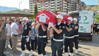 Yangında şehit olan orman muhafaza memuru son yolculuğuna uğurlandı