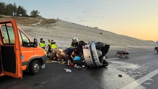 Yenipazarda trafik kazası: 3 yaralı