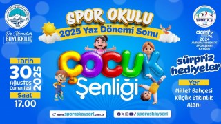 2025 Spor Okulları Yaz Dönemi Sonu Çocuk Şenliği düzenlenecek