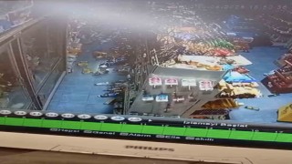 6.1lik deprem marketi darmadağın etti