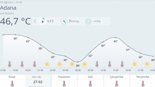 Adanada son 95 yılın en sıcak günü yaşandı